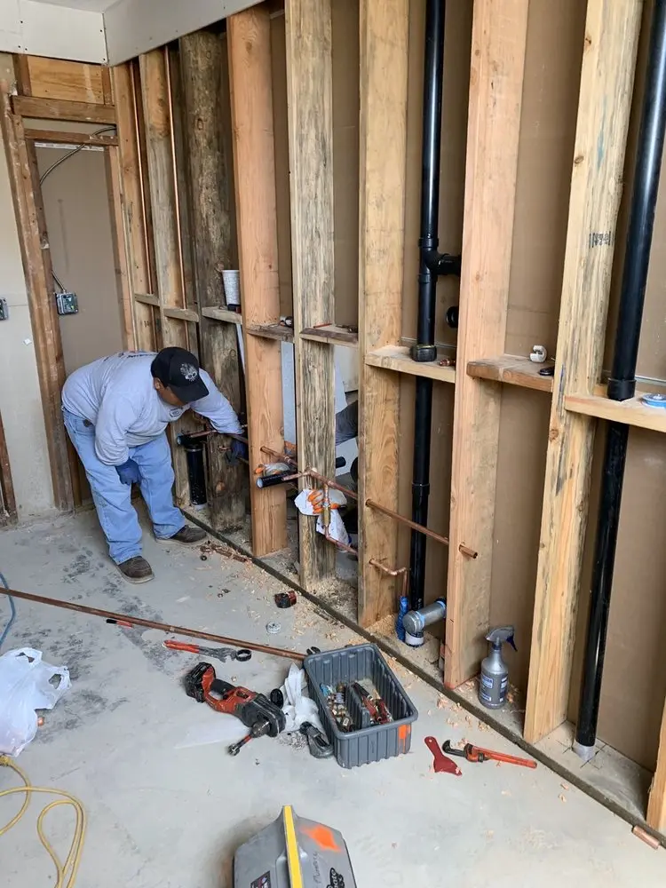 Commercial rough-in plumbing for Gas Line Repair in Orono